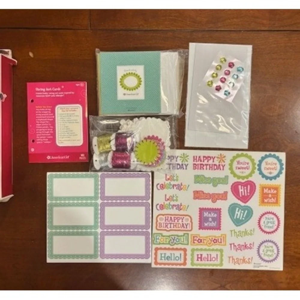 American Girl Crafts String Art Cards Julie Albright Kit 182 Pieces New Open Box